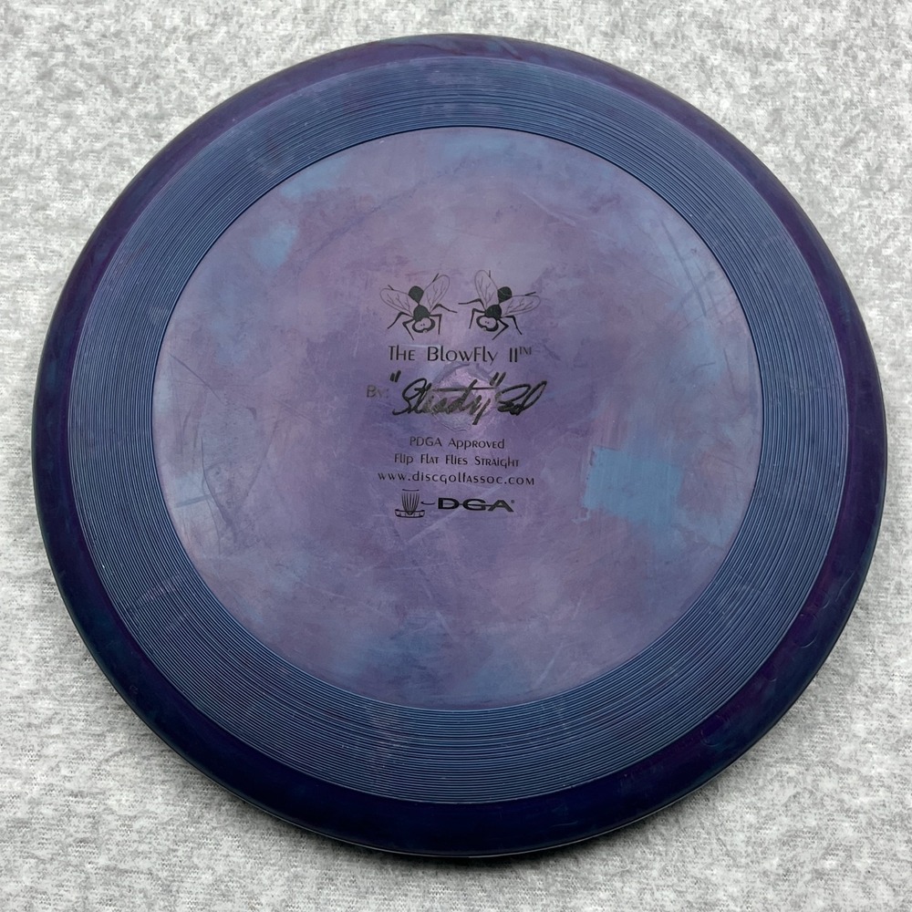 DGA Signature Line Blowfly II Blue 163g Steady Ed Black Stamp Putter Golf Disc